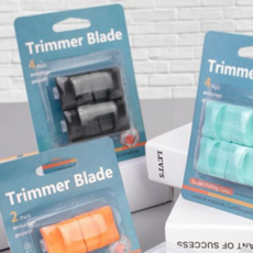 안전 칼날 리필 문구용 교체형 재단용 커팅기 칼날 리필 종이 재단기 절단기 소형 수동, 오렌지, 리필2개입