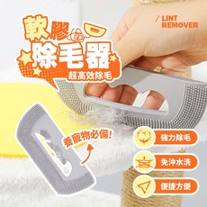 軟膠除毛器，超高效清潔寵物毛髮，免沖水洗，居家清潔必備, 軟膠除毛器, 1個