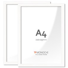 모노치 PVC 프레임 홈 인테리어 액자 A4, 2개, 스노우