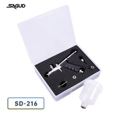SAGUD 에어 브러시 키트 중력 에어 브러시 건 깍지 캡 커넥터 액세서리 손톱 모델 페인팅용 전문 에어 브러시, SD-216, 1개