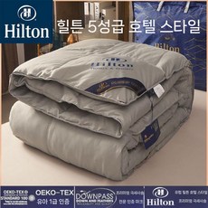거위털 사계절 보온 이불 두툼 모텔 호텔침구, 그레이