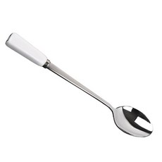 모던한 화이트 도자기핸들 커피 티스푼-소 홈카페 요거트 숟가락