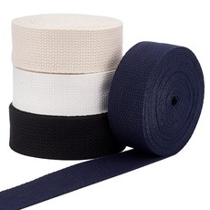 4롤 폴리에스테르 면 리본 리본끈 리본 끈 선물 포장 장식 테이프 혼색 32mm, 혼합 색, 4개