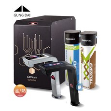 宮黛GD-CROSS新廚下全智慧互動式冷熱飲水機, EVERPOLL DCP3000雙道淨水,銀色