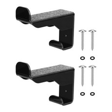 STK 스노보드 벽걸이형 디스플레이 랙 2개 세트 (장착 하드웨어 포함) - 스키 장비 및 웨이크보드용 수평형 스노보드, 아크릴, 검은색