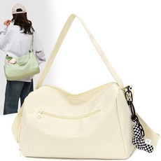 運動輕便瑜伽短途旅行收納游泳健身揹包男女旅遊包女拉桿箱獨立鞋, 米黃色【乾溼分離無掛件+防潑水】, 1個