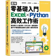 【樂辰書店】圖解Excel Python高效工作術：匯入資料、交叉分析、繪製圖表、PDF轉檔自動化
