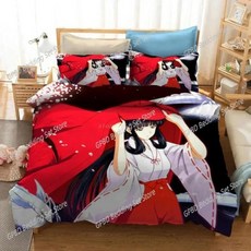 인쇄 애니메이션 이누야샤 침구 침실용 침대보 이불 커버 베개, 7. 4