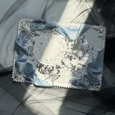 臺灣出貨 藍色全套藍色係痛包diy材料藍白色係全套送紮闆材料包全套, 藍色夢鏡2-材料包,均碼