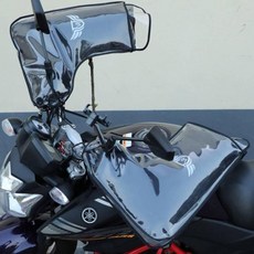 오토바이 방한장갑 방수커버 토시커버 바이크 방한 자전거, 블랙+레인커버