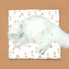 호나미네 핸드메이드 강아지 고양이 여름 인견 우비쪼꼬미 쿨매트 솜방석, 1개