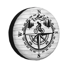 어드벤처 마운틴 컴퍼스 덕 오프로드 타이어 커버 4WD 4x4 SUV 캠핑 야외 여행용 스페어 휠 보호대, 04 15 inch, 12 3