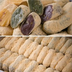 못난이떡 쑥 흑미 호박 인절미 찹쌀떡 3.78kg 아침대용떡, 3박스