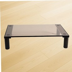 공간활용 Coms 모니터 지지대 블랙 브론즈유리 1단 290x210 79000EA 1EA, 본상품