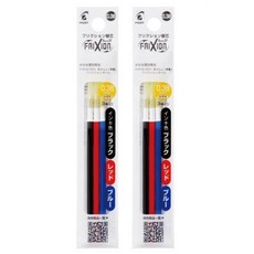 더주니 프릭션 지워지는 볼펜 슬림 다색 리필심 세트 0.38mm, 2개, 혼합 3p
