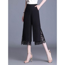 쉬폰 레이스 7부 바지 라틴댄스 차밍댄스 여성 무용 댄스복