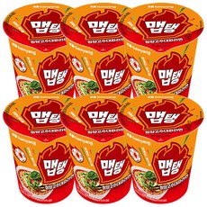 맵탱 청양고추대파라면 소컵 컵라면 65g, 6개