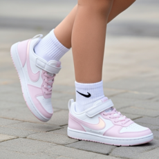 [국내매장정품] 나이키 아동 편하고 예쁜 벨크로 운동화 스니커즈 코트버로우 로우 리크래프트 핑크 SEPKNKCBRC