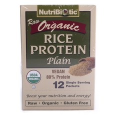 NutriBiotic 大米蛋白粉 12包入, 原味, 180g, 1盒
