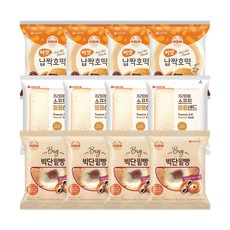 기린빵 씨앗 납짝호떡 97g x4개+소프트 땅콩샌드 160g x4개+빅단팥빵 100g x4개