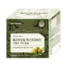 올리브오일 엑스트라버진 압착식물성 캡슐 100 스페인산 지중해 피쿠알 단일품종 냉압착, 1개, 60정