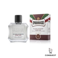 【CONQUEST】Proraso 義大利 檀香鬍後霜 鬍後乳 舒緩保濕 刮鬍後肌膚 舒緩肌膚 紅色檀香, 100mL, 1個