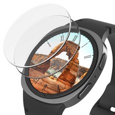 로랜텍 갤럭시워치 풀커버 호환 액정보호필름 강화유리 2p, 투명, 2개