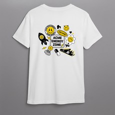 [한정수량특가] 애크미 배드민턴티셔츠 Bds-02 화이트 라운드티셔츠 배드민턴