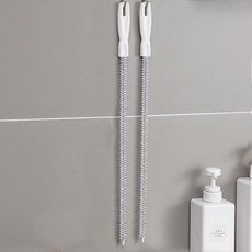 생활크루 막힌 세면대 뚫기 배수구 청소솔 욕실 머리카락 제거기 1+1