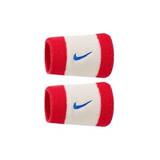 나이키 스우시 더블와이드 손목밴드, 레드아이보리혼합, 2개