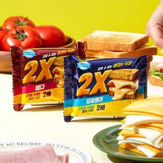 동원 덴마크 2X투엑스 슬라이스 치즈 192g 모짜렐라 2개 + 체다 2개 총 4개