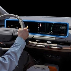 [엔블랙] EV3 호환 네비게이션 풀커버 보호 필름 스크래치 기스 방지 고화질 필름, 초고투명 필름