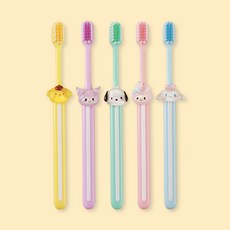 산리오 칫솔 5개입 1세트, 혼합색상