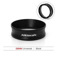 AliKisscafe 커피 도징 링 깔때기 마그네틱 51MM Delonghi Breville Portafilter 에스프레소 액세서리 바리, 02 58mm Black