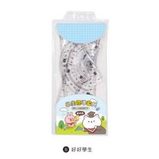 青青文具 CR-135/CR-150 學生標準套尺組/三角板/量角器-萌ZOO系列 好好逛文具小舖, 1個, CR-150-B 好好學生