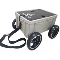 피닉스26리터조과통일체형 (조과통+어깨끈+비너) 자체제작 해루질 카트 운반상자, 베이지