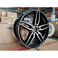 【FK鋁圈】19吋 5/112 EP53093 亮黑車面鋁圈，高品質鋁合金，提升操控，時尚外觀, 1個