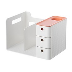 머츠샵 미니 간이 서랍 책상책꽂이 3color, 2. 토미 책상책꽂이_피치, 피치, 1단