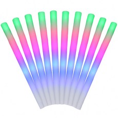 海棉棒 螢光棒 發光海棉棒 加油棒 派對演唱會應援發光道具, LED彩燈, 10個
