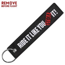 1개 PC 비행 제거 오토바이 자동차 남성용 키체인 자수 태그 패션 선물 장신, RIDE IT