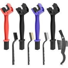 8개 세트 이중 끝 체인 브러시 오토바이 플라스틱 자전거 3가지 색상 세척기 3면 브러시와 3종 소형, 8개 세트 이중 끝 체인 브러시 오토바이 플라스틱 자전