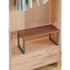 진열장 선반 미니 엔틱 하얀색 저다층 주방, 1단, 블랙 티크 50x25x30cm