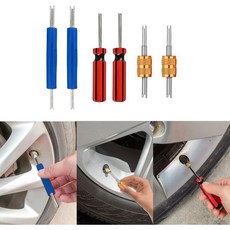 6개입 밸브 스템 제거 도구 키트 에어컨 라인 수리 R134 R12 A C HVAC 코어 자동차 자전거 RV 트럭에 적합한 타이어 렌치 2019008, 6개입 밸브 스템 제거 도구 키트 에어컨 라인 수리 R