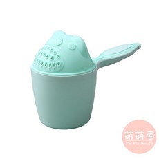 萌萌屋 【台灣現貨】 小熊洗頭杯 洗頭杯 洗澡水勺 兒童水勺 洗頭水勺 洗澡必備, 1個, 綠色