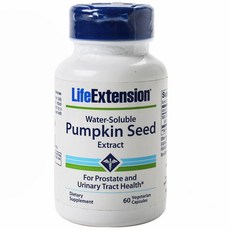 LIFE EXTENSION 水溶性南瓜籽萃取素食膠囊, 60顆, 1罐