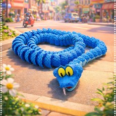 스네이크 자유관절 모형 뱀 60cm