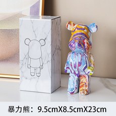 폭력적인 곰 장식품 창조적 인 재미있는 거실 TV 캐비닛 장식 어린이 돼지 저금통 트렌드 오피스 클럽 장식, 27cm, 사용자 정의 이름 2, 1개