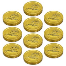 골드 피치 와이드 메이슨 병 뚜껑 6개 86mm/3.38인치 와이드 마우스 플레이트 캡 누출 방지 통조림 병용 프리미엄 양철 소재 우수한 밀봉 (6), 6