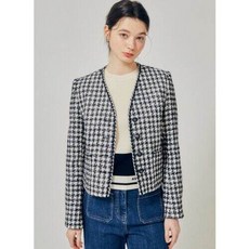 [매장정품] JJ지고트 트위드 하운드투스 브이넥 재킷 GR2M0JK921 하객 상견례