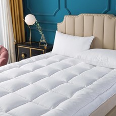 매트리스 토퍼 킹 사이즈 필로우탑 커버 쿨링 패드 2인치 두께NALUKA, King (76''*80''）, 2inch mattress topper